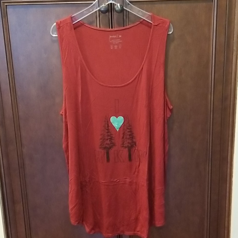I Love Hiking Tank Top Great Deal 1X 3X 4X